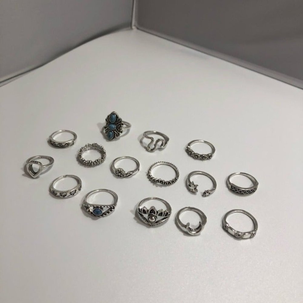 ☀️Boho Silver Ring Set☀️ - Picture 4 of 10